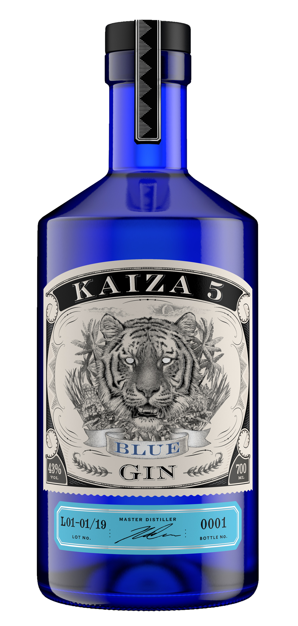 Kaiza 5 Gin 43%, BLUE GIN
